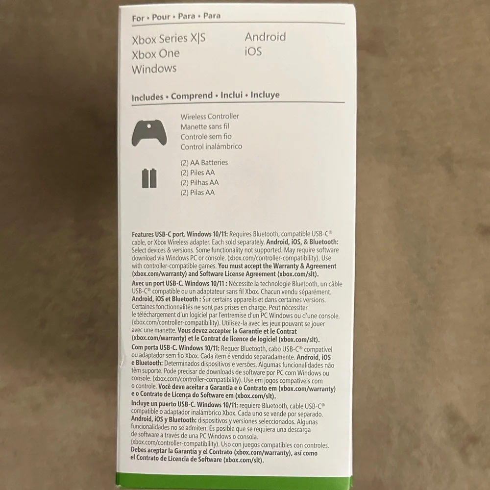 Microsoft Xbox Controller in White with Colorful Buttons (New in box)